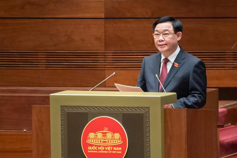 Chủ tịch Quốc hội Vương Đình Huệ phát biểu khai mạc Kỳ họp - Ảnh: Quochoi.vn