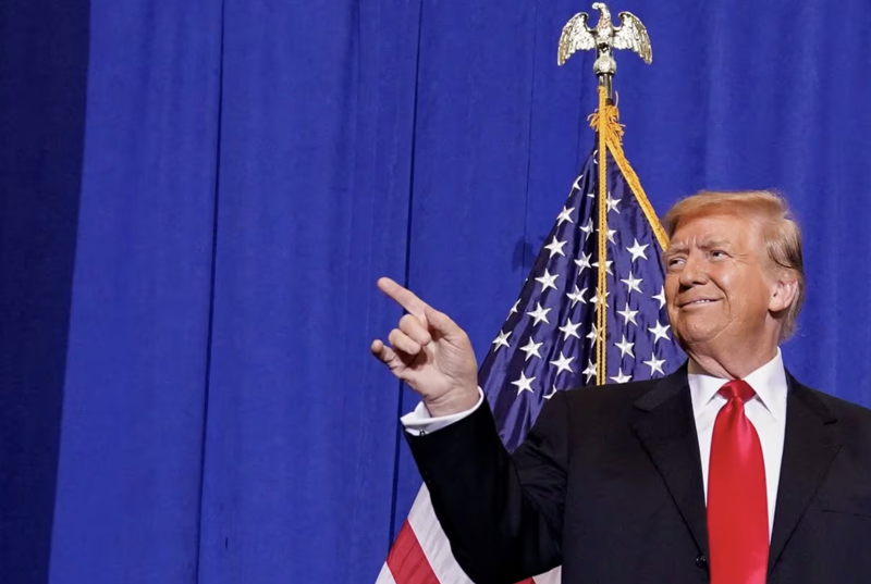 Cựu Tổng thống Mỹ Donald Trump trong cuộc tiếp xúc cử tri ở bang New Hampshire hôm 16/1/2024 - Ảnh: Reuters.