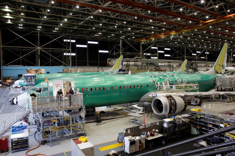 A Boeing 737 MAX 9 under construction. Source: Reuters
