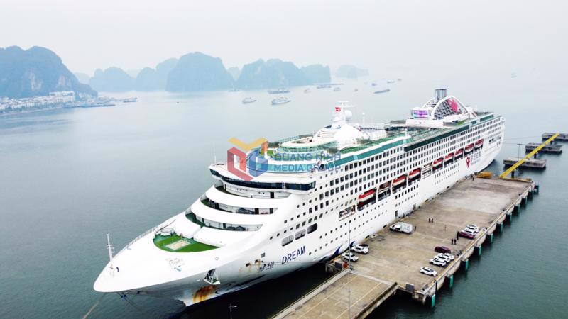 The vessel Dream Cruise docks at Ha Long International Port in Quang Ninh province.