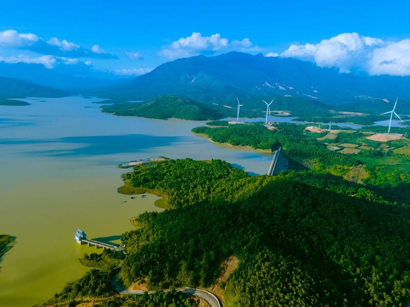 The Quang Tri hydroelectric power plant reservoir. Photo: Quang Tri Hydroelectric Company