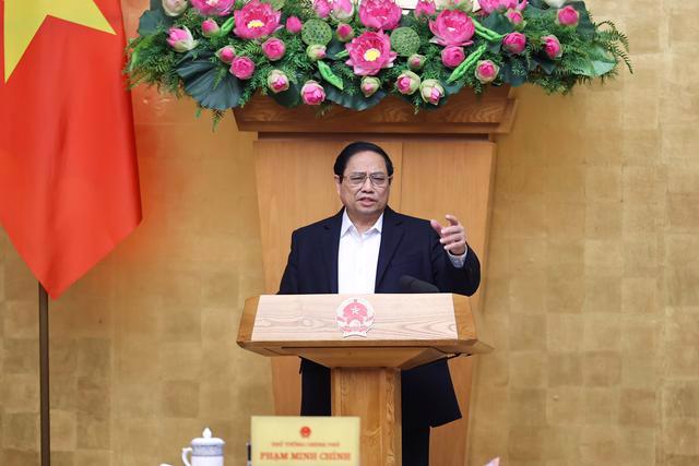 Prime Minister Pham Minh Chinh chairing the law-building session on January 29. 