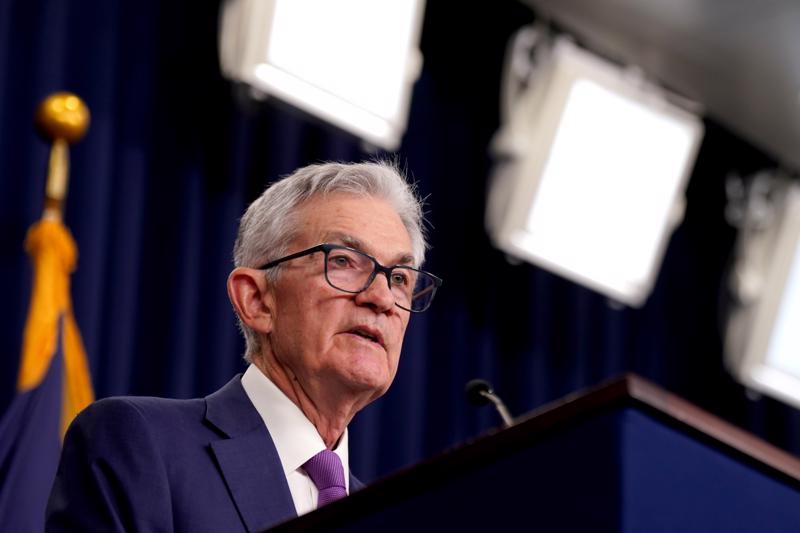 Chủ tịch Fed Jerome Powell trong cuộc họp báo ngày 31/1 - Ảnh: Bloomberg.