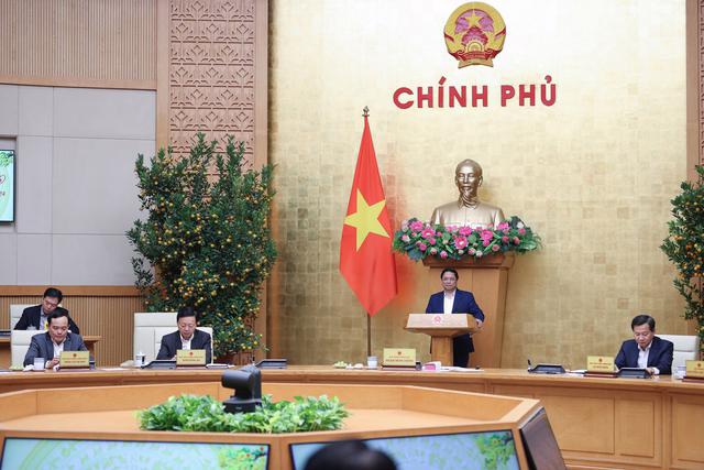 Prime Minister Pham Minh Chinh chairing the meeting. Photo: VGP