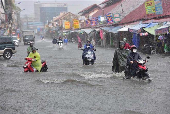 Thu Duc city suffers from flooding when the rains arrive. (Source: VNA)