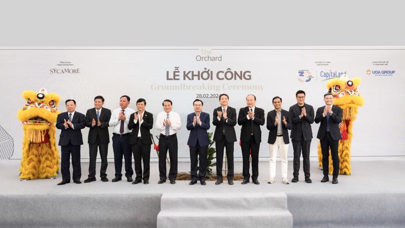 The breaking-ground ceremony for the Sycamore project in Binh Duong province. (Photo: CapitaLand Development)
