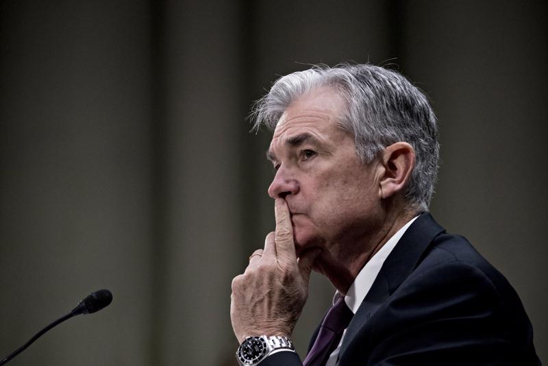 Chủ tịch Fed Jerome Powell. Thị trường tài chính Mỹ hiện cho rằng Fed sẽ bắt đầu giảm lãi suất vào tháng 6 - Ảnh: Bloomberg.