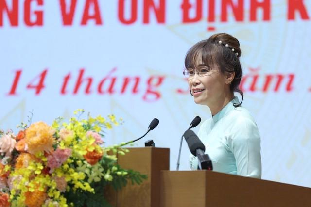 Bà Nguyễn Thị Phương Thảo, CEO Hãng hàng không Vietjet Air, Phó chủ tịch thường trực HDBank, Chủ tịch HĐQT Sovico Holdings - Ảnh: VGP/Nhật Bắc.