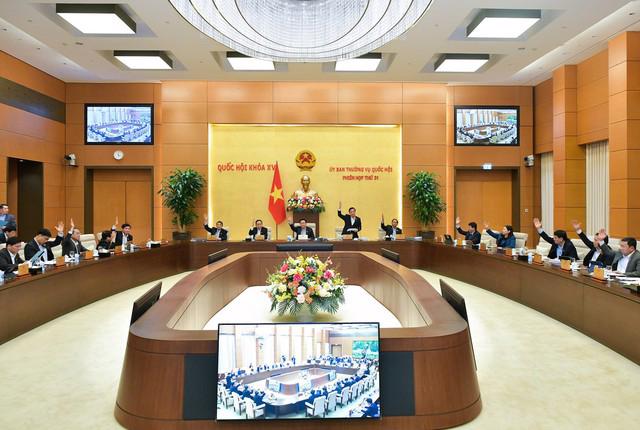 The National Assembly Standing Committee Votes to Approve Two Resolutions on Establishing Administrative Units in Binh Duong and Tien Giang Provinces