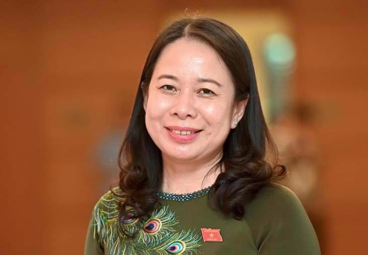 Vice President Vo Thi Anh Xuan will hold the position of acting President of Vietnam until the National Assembly can vote for a new President. (Source: Quochoi.vn)