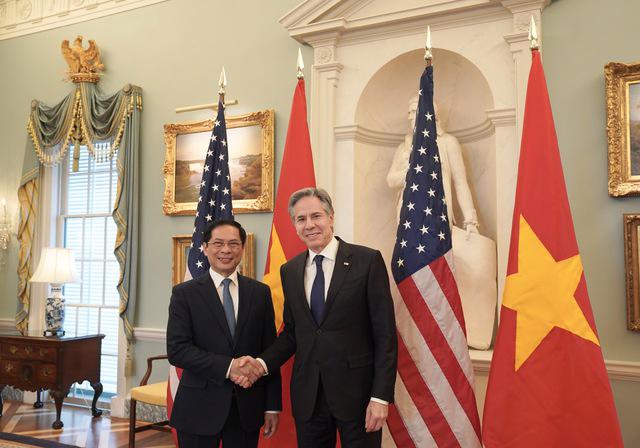 Secretary of State Antony J. Blinken met with Vietnamese Foreign Minister Bui Thanh Son in Washington, D.C. (Photo: VGP)
