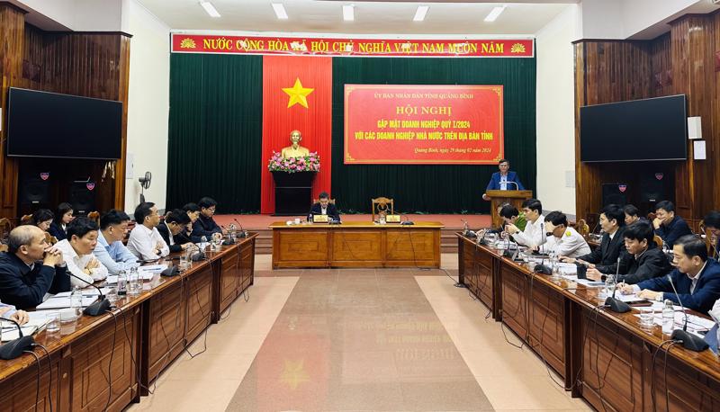 Hội nghị UBND tỉnh Quảng Bình gặp mặt doanh nghiệp quý I năm 2024.