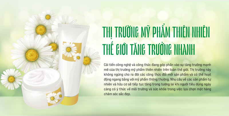Thị trường mỹ phẩm thiên nhiên thế giới tăng trưởng nhanh