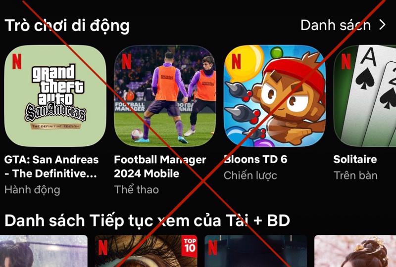 Netflix đang cung cấp nhiều trò chơi điện tử trên mạng chưa được cấp phép tại Việt Nam - Nguồn: Mic