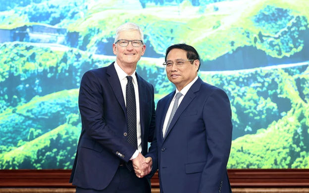 The meeting underscores a burgeoning relationship between the tech leader and the rapidly developing Southeast Asian nation. (Photo source: VNA)