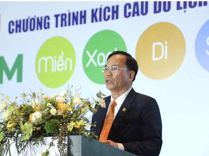 Ông Nguyễn Thạnh Hồng, Giám đốc Sở VHTT&DL tỉnh Quảng Nam thông tin về Chương trình kích cầu du lịch 2024 Quảng Nam -Miền di sản.