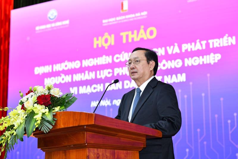 Vietnam's Minister of Science and Technology Huynh Thanh Dat at the workshop on April 17. (Photo source: MoST)