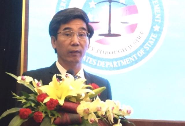 Phó Chủ tịch UBND TP. Đà Nẵng Trần Chí Cường phát biểu tại Hội thảo chống khai thác thủy sản bất hợp pháp, không có báo cáo và không theo qui định (IUU).