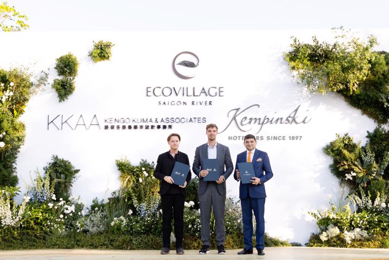 Đại diện Ecovillage Saigon River, Kempinski Hotel, Kengo Kuma & Associates tại lễ kí kết