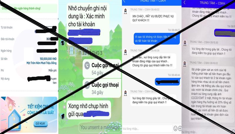 Nội dung tin nhắn trao đổi giữa đối tượng và bà T. Ảnh: Trang thông tin điện tử Công an tỉnh Bình Phước.