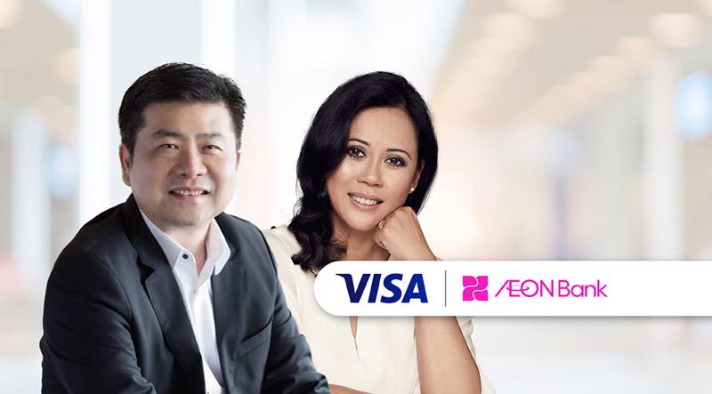 Bà Raja Teh Maimunah, Giám đốc điều hành của Ngân hàng AEON và ông Ng Kong Boon, Giám đốc Quốc gia Visa tại Malaysia