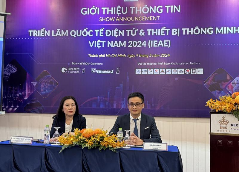 Họp báo Triển lãm quốc tế Điện tử, Thiết bị thông minh (IEAE 2024) sẽ diễn ra từ 23-25/5/2024.