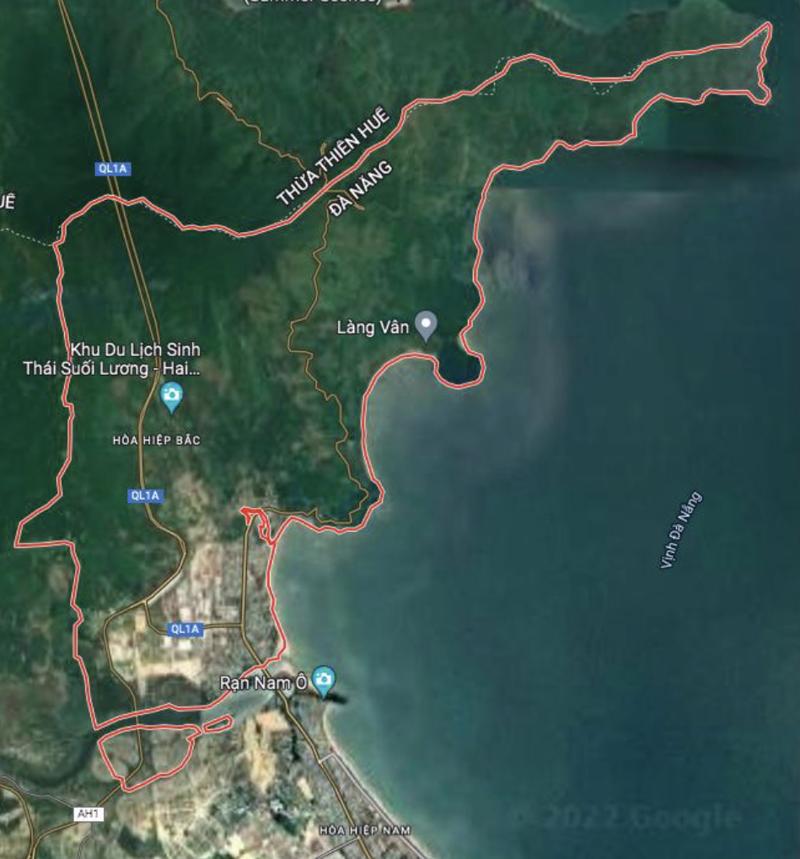 Sơ đồ phân khu phía Tây TP. Đà Nẵng có diện tích quy hoạch 3.822 ha.