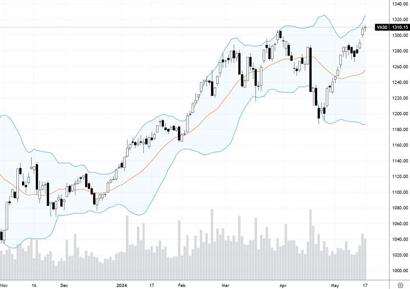 Diễn biến chỉ số VN30-Index.