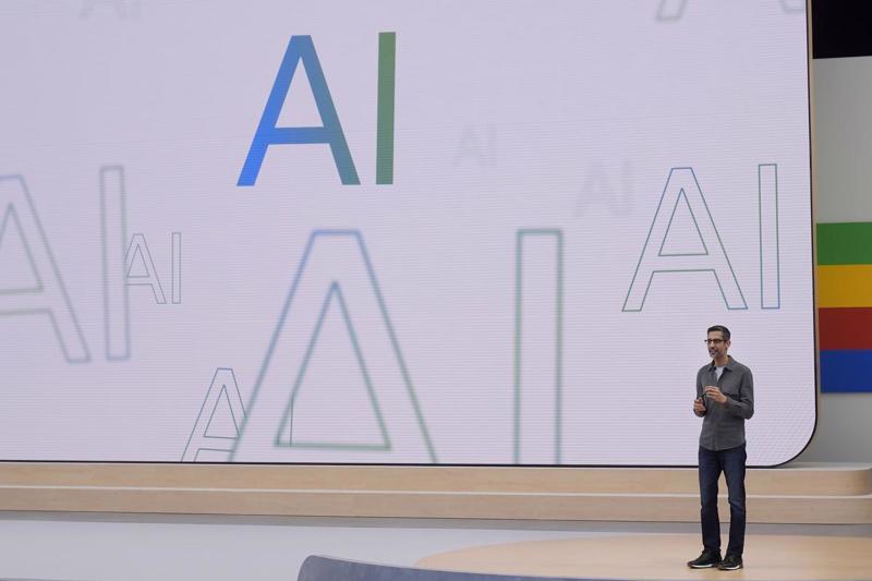 CEO Google Sundar Pichai phát biểu tại Hội nghị Nhà phát triển Google I/O năm nay.