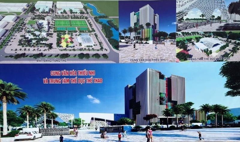 Phối cảnh Dự án Cung Văn hóa thiếu nhi và Trung tâm thể dục, thể thao thành phố Thanh Hóa