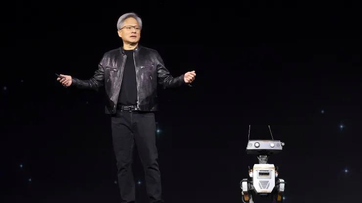 Giám đốc điều hành Nvidia Jensen Huang có bài phát biểu quan trọng trong Hội nghị Trí tuệ nhân tạo Nvidia GTC tại Trung tâm SAP vào ngày 18/3 ở San Jose, California.