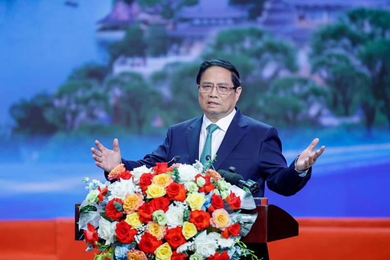 Thủ tướng Phạm Minh Chính phát biểu tại hội nghị - Ảnh: VGP