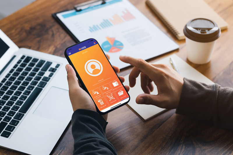 Khách hàng dễ dàng tiếp cận nguồn vốn vay giá rẻ của SHB ngay trên digital app.