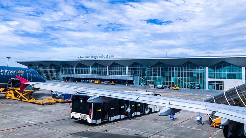 Vinh airport in central Nghe An province. 