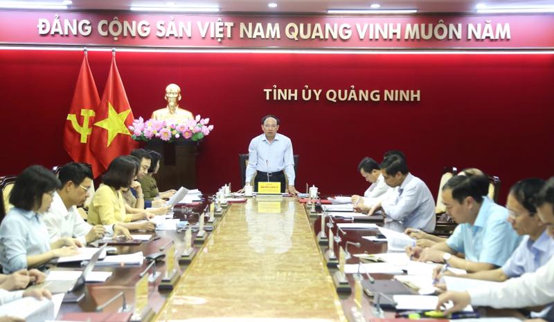 Bí thư Tỉnh ủy Quảng Ninh Nguyễn Xuân Ký kết luận hội nghị. Ảnh: TTTT