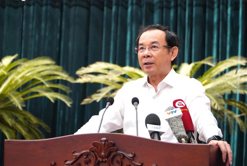 Ông Nguyễn Văn Nên - Bí thư Thành ủy TP.HCM phát biểu khai mạc Hội nghị