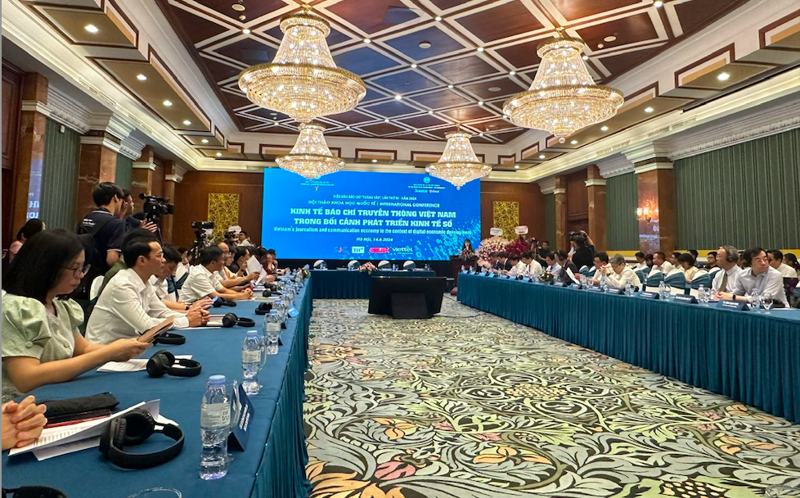 Hội thảo “Kinh tế báo chí truyền thông Việt Nam trong bối cảnh phát triển kinh tế số” sáng 14/6.