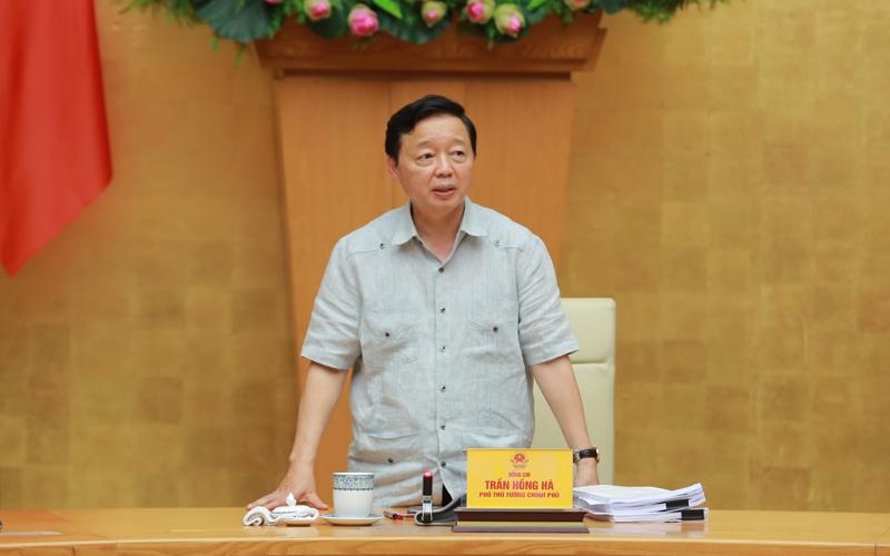 Phó Thủ tướng Trần Hồng Hà phát biểu tại cuộc họp - Ảnh: VGP