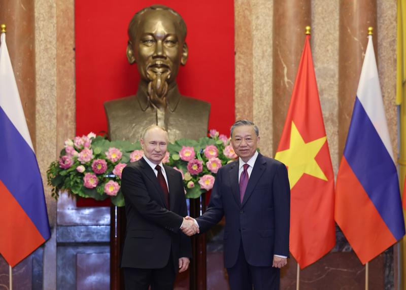 Chủ tịch nước Tô Lâm và Tổng thống Vladimir Putin.