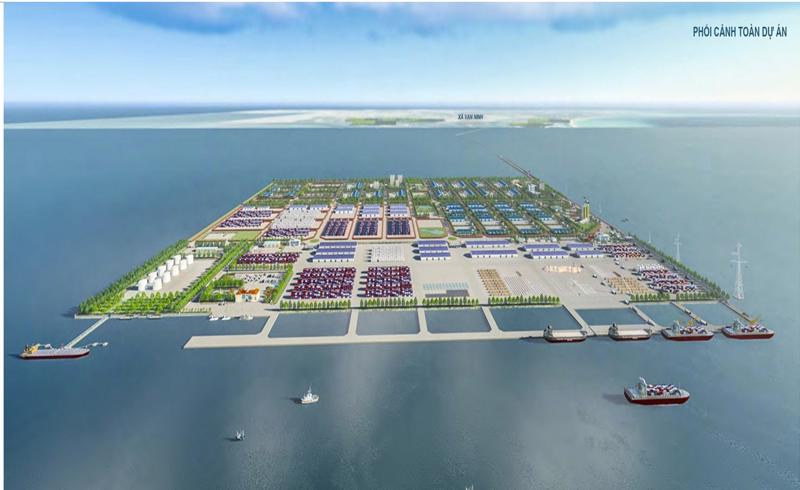 Phối cảnh Cảng Quốc tế Vạn Ninh trên website của VCG.