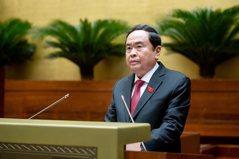 Chủ tịch Quốc hội Trần Thanh Mẫn phát biểu bế mạc kỳ họp - Ảnh: Quochoi.vn