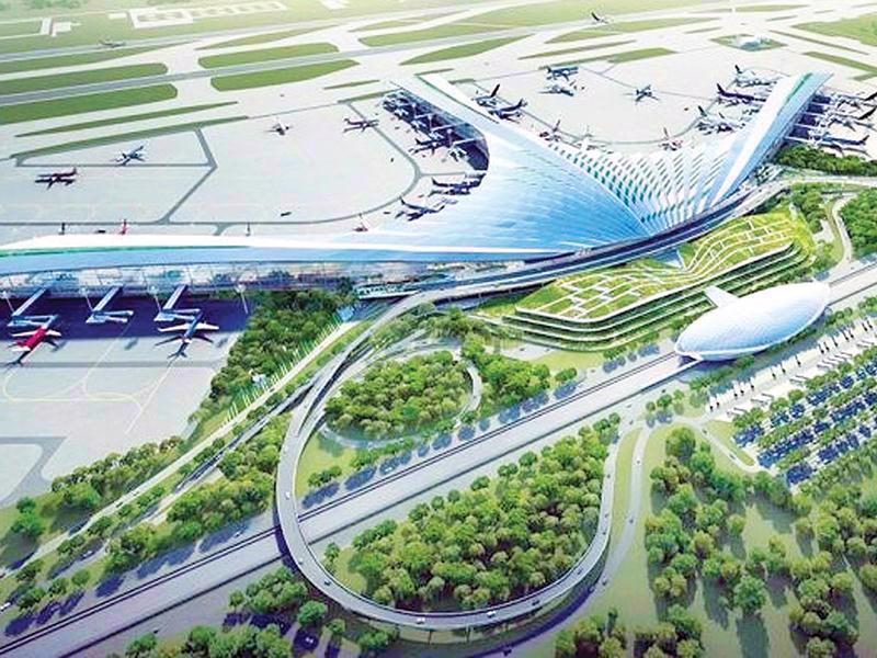 Long Thanh International Airport is under construction in Dong Nai province. 