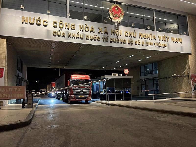 Kim Thanh border gate No.2 in Lao Cai province. 