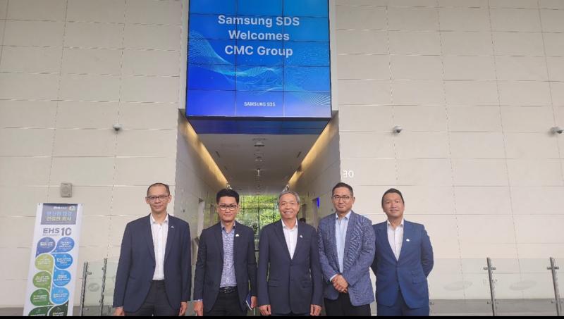 Ban lãnh đạo Tập đoàn Công nghệ CMC tới thăm và làm việc tại Samsung SDS tháng 6/2024