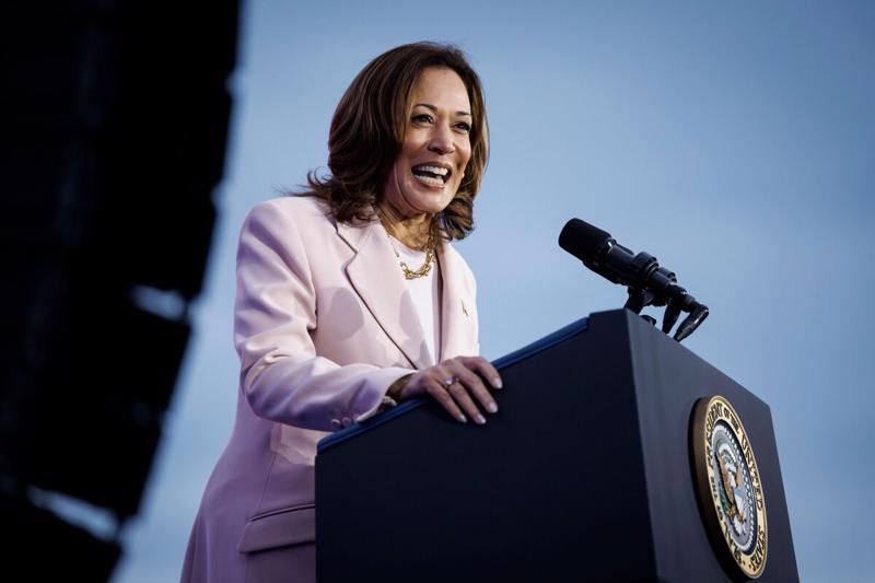 Ứng cử viên tổng thống Mỹ Kamala Harris - Ảnh: Bloomberg.