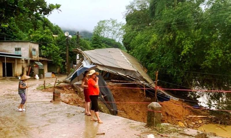 Mưa gây thiệt hại ở xã Thành Sơn, huyện Quan Hóa