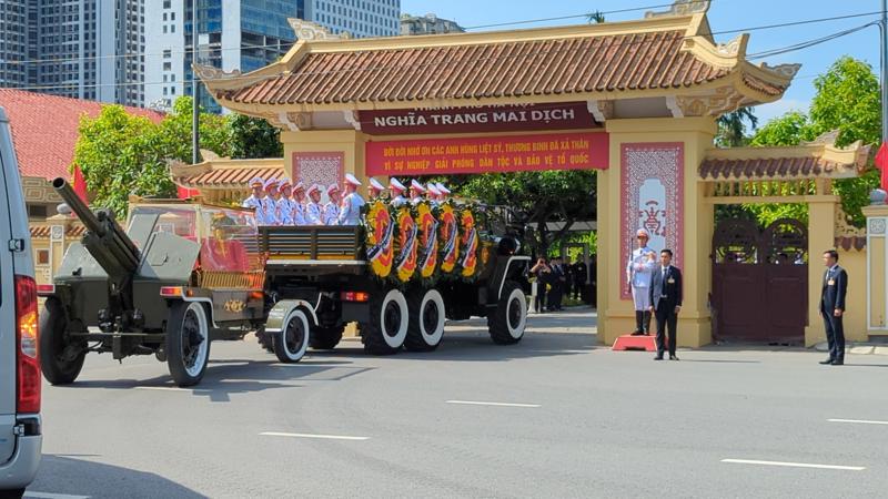 Tổng Bí thư Nguyễn Phú Trọng được an táng tại Nghĩa trang Mai Dịch (thành phố Hà Nội)