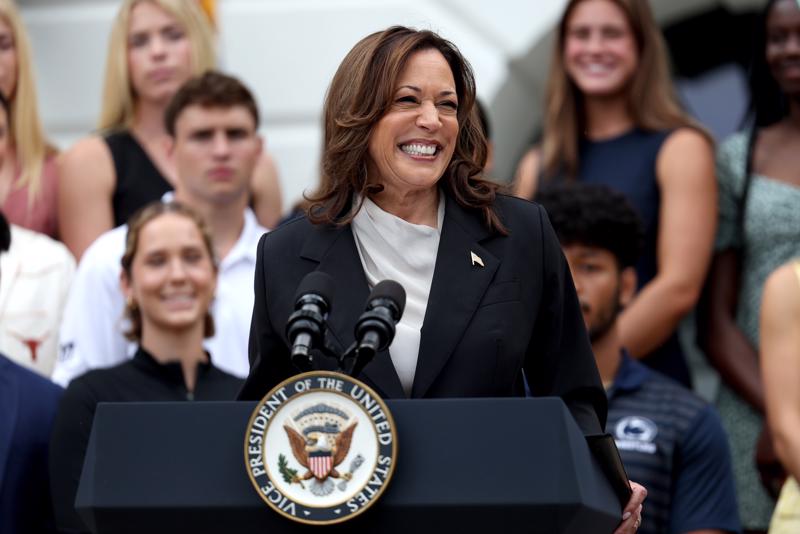 Ứng cử viên tổng thống Mỹ của Đảng Dân chủ, bà Kamala Harris - Ảnh: Bloomberg.