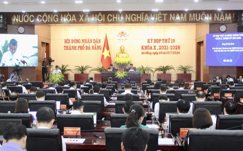 Quang cảnh kỳ họp thứ thứ 19, HĐND thành phố Đà Nẵng khóa X, nhiệm kỳ 2021-2026.