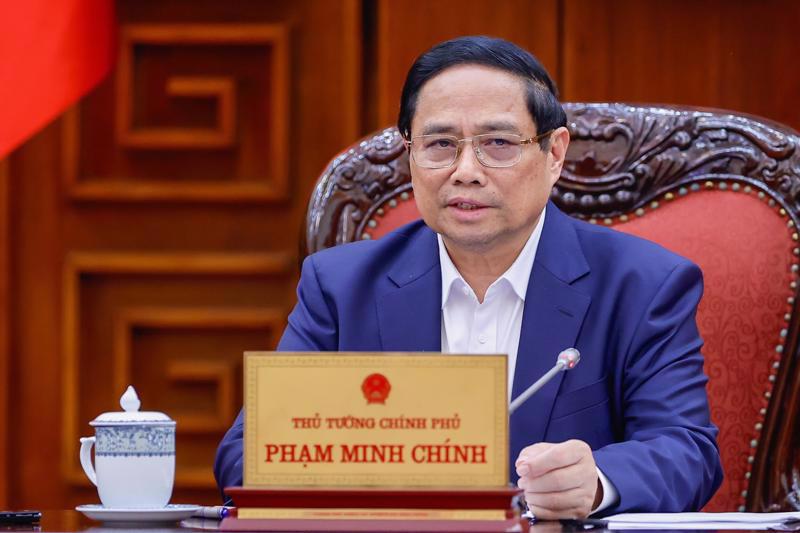 PM Pham Minh Chinh chairing the meeting in Hanoi on August 5. Photo: VGP